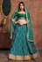 Blue velvet circular lehenga choli 7305