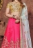 Magenta velvet circular lehenga choli 7302