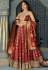 Maroon banarasi silk circular lehenga choli 11233