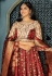 Maroon banarasi silk circular lehenga choli 11233