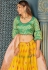 Yellow banarasi silk circular lehenga choli 11235