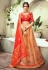 Light orange silk a line lehenga choli 76493