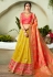 Yellow silk a line lehenga choli 76494