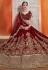 Maroon velvet circular lehenga choli 2405