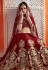 Maroon velvet circular lehenga choli 2405