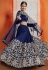 Navy blue art silk circular lehenga choli 2406