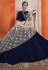 Navy blue art silk circular lehenga choli 2407