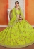 Green art silk circular lehenga choli 2401