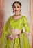 Green art silk circular lehenga choli 2401