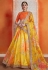 Yellow organza circular lehenga choli 2403