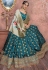 Blue banarasi silk circular lehenga choli 11175