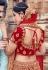 Red velvet embroidered bridal lehenga choli 10004