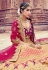 Peach velvet embroidered circular lehenga choli 10007