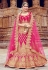 Magenta velvet embroidered circular lehenga choli 10002