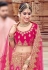 Magenta velvet embroidered circular lehenga choli 10002