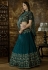 Teal embroidered circular lehenga choli 1125