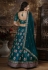 Teal blue embroidered circular lehenga choli 1122