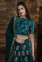 Teal blue embroidered circular lehenga choli 1122