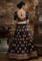 Black silk embroidered circular lehenga choli 1121