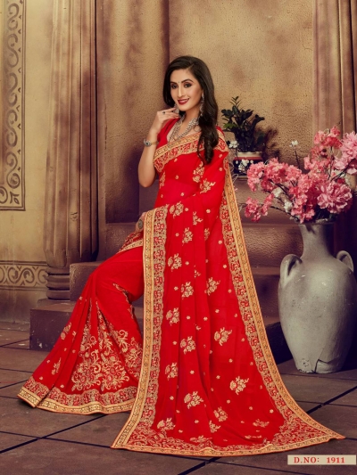 Party Wear Indian Wedding Saree 1911