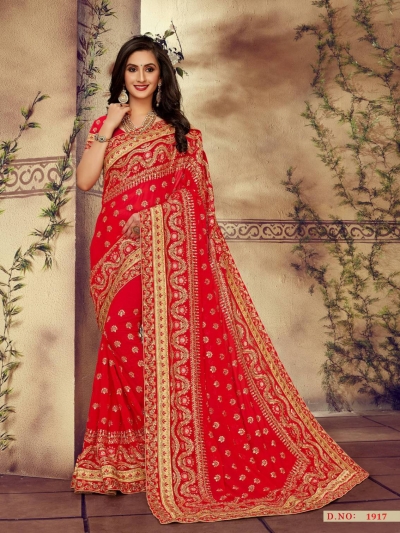 Party Wear Indian Wedding Saree 1917