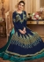 Royal Blue Embroidered Kurti Style Lehenga 43001