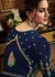 Royal Blue Embroidered Kurti Style Lehenga 43001