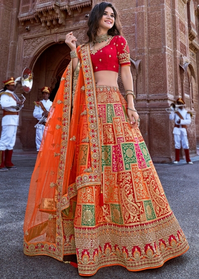 Multicolor Traditional Woven Lehenga Choli 2703