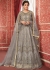 Grey Bell Sleeved Embroidered Kurti Style Lehenga 8299