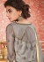 Grey Bell Sleeved Embroidered Kurti Style Lehenga 8299
