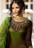 Brown Green Shaded Embroidered Kurti Style Lehenga Latest 17202