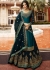 Blue Satin Embroidered Kurti Style Lehenga Latest 17203