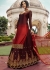 Maroon Red Shaded Embroidered Kurti Style Lehenga Latest 17204