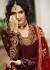 Maroon Red Shaded Embroidered Kurti Style Lehenga Latest 17204