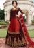 Maroon Red Shaded Embroidered Kurti Style Lehenga Latest 17204