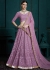 Purple Georgette Embroidered Lehenga Choli 3101