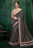 Gray silk saree with blouse 5402