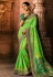 Green viscose embroidered saree with blouse 5608