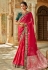 Magenta banarasi silk festival wear saree 77434