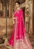 Magenta banarasi silk festival wear saree 77440