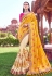 Yellow banarasi half and half saree 2902