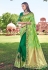 Green banarasi half and half saree 2908