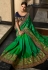 Green silk saree with blouse 9023