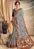 Gray cotton silk saree with blouse 11106