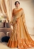 Orange jacquard silk festival wear saree 11113