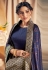 Navy blue silk festival wear saree 11117