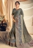 Gray silk saree with blouse 11118