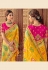 Yellow banarasi silk saree with blouse 2801