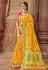 Yellow banarasi silk saree with blouse 2801