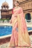 Pink banarasi silk festival wear saree 3005